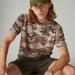 Lucky Brand Linen Short Sleeve Pocket Crew Neck Camo Leaf Tee - Men's Clothing Tops Shirts Tee Graphic T Shirts, Size M