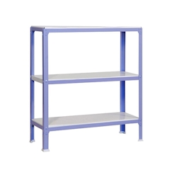 Proregal Wohnregal Living Koala Metal mit 3 Fachböden | HxBxT 90x80x40cm | Fachlast 150kg | Lila/Weiß | Homeregal Zimmerregal Küchenregal Regal Image