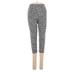 CasaBlanca Leggings Skinny Leg Cropped: Black Marled Bottoms - Women's Size Small