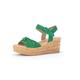 Gabor Women Sandals, Ladies Wedge Sandals,Wedge Sandals,Wedge Heel,Summer Shoe,Comfortable,high,Green (Verde),40.5 EU / 7 UK