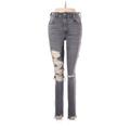 Next Level Apparel Jeans - Low Rise Skinny Leg Denim: Gray Bottoms - Women's Size 6 - Dark Wash