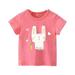 ZHAGHMIN Girls Pink Shirt Girls Easter Carrot Rabbit Cartoon Tops 1 To 7 Years Old Baby Girls Top T Shirt Girls Shirt Size 16 School Clothes for Girls 10-12 14 Clothes Toddler Girls Casual Clothes T