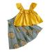 Girls Toddler Kids Clothes Skirt T-shirt Vest+Pineapple Baby Set Print Outfits Girls Outfits&Set Size 2 Years-7 Years