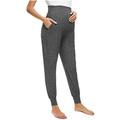 FRSASU Clearance Maternity Women s Solid Color Pants Stretchy Comfortable Lounge Pants Dark Gray S(S)