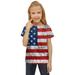 ZHAGHMIN Teen Girls Tops Kids Toddler Children Unisex Spring Summer Active Fashion Daily Daily Indoor Outdoor Print Short Sleeve Tops American Independence Day Tshirt Clothing Girl Clothes 18 Months