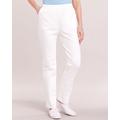 Blair Women's DenimEase Full-Elastic Classic Pull-On Jeans - White - 10P - Petite