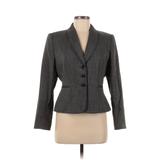 Tahari Blazer Jacket: Short Gray Jackets & Outerwear - Women's Size 8 Petite