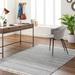 Joie 5' x 7'6" Modern Light Gray/Ink/Gray/Dark Gray/Nutmeg Area Rug - Hauteloom