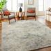 Amzie 5'3" Round Modern Light Gray/Cloud Gray/Dark Gray/Smoke/Nutmeg Area Rug - Hauteloom