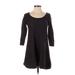 American Eagle Outfitters Casual Dress - A-Line Scoop Neck 3/4 sleeves: Purple Dresses - Women's Size Small