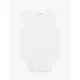 John Lewis Baby GOTS Organic Sleeveless Adaptive Bodysuit, White