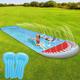 Toboggan aquatique toboggan pvc toboggan intégré 5.5x1.45m - bleu