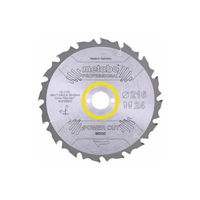 Metabo - Sägeblatt power cut wood - professional, 216x2,4/1,8x30, Z24 wz 5° neg. (628009000) Image