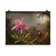 Cattleya Orchid and Three Hummingbirds by Martin Johnson Heade Poster Print