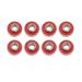 8x Skateboard Bearings ABEC 11 Precision 608 2RS with Speed Washers Red