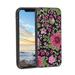 Compatible with iPhone XS Phone Case Pretty-floral-purple-5 Case Silicone Protective for Teen Girl Boy Case for iPhone XS