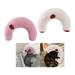 Pets Pillow Small Dog Cat Bed Neck Mat Collar Cuddle Support Sleeping Pillow Training Toy Sleep Protection Puppy Playing Toys Rabbit Kitten Scratch Crazy Chew Toy Pink and White