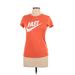 Nike Active T-Shirt: Orange Activewear - Women's Size Medium