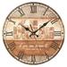 Home Silent Vintage Wooden Round Wall Clock Arabic Numerals Vintage Rustic Chic Style Wooden Round Home Decor Wall Clock CQ434-4ï¼ŒG203281