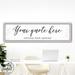 Pretty Perfect Studio Create Your Own Custom Canvas Quote Sign on Wall Art - Rustic White Framed 12 x 48