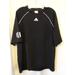 Adidas Shirts | Adidas Black Textured Polyester Soccer Jersey Shirt Black White Piping Mens M | Color: Black/White | Size: M