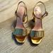 Kate Spade Shoes | Kate Spade Metallic Gold Sandal With Gold Crystal Band | Color: Gold | Size: 7