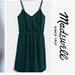 Madewell Dresses | Madewell Green Mini Dress Spaghetti Dress Size 6 Nwt | Color: Green | Size: 6