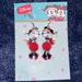 Disney Jewelry | Disney Christmas Minnie Mouse French Wire Earrings Nwt | Color: Black/Red | Size: Os