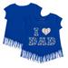 Girls Youth Tiny Turnip Royal Chicago Cubs I Love Dad Fringe T-Shirt