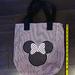 Disney Bags | Disney | Orlando Florida Minnie Mouse Small Tote Bag | Pink With Black Strips | Color: Black/Pink | Size: Os