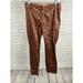 Anthropologie Pants & Jumpsuits | Anthropologie Rose Gold Crushed Velvet The Essential Slim Skinny Leg Pants 2 | Color: Gold/Pink | Size: 2