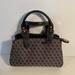 Dooney & Bourke Bags | Dooney & Bourke Signature Jacquard Black Leather Trim Hand Bag | Color: Black/Gray | Size: Os