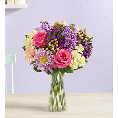 1-800-Flowers Seasonal Gift Delivery Precious Love For Mom W/ Clear Vase