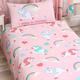 Price Right Home I Believe in Unicorns Junior Duvet Cover and Pillowcase Set 120cm x 150cm + Matching Fully Lined 66" x 72" Curtains