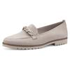 Loafer TAMARIS, Damen, Gr. 39, grau (taupe), Nubukleder, unifarben, modisch, Schuhe, Chunky Slipper, Plateau Slipper mit seitlichen Stretcheinsätzen, Topseller