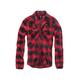 Langarmhemd BRANDIT "Herren Checked Shirt" Gr. L, US-Größen, rot (red, black) Herren Hemden Langarm