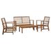 Aibecy 4 Piece Patio Set Solid Acacia Wood