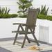 Renaissance Outdoor Patio Hand-Scraped Wood 5-Position Reclining Chair