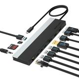 WAVLINK USB C Docking Station dock station 85W Charging for Windows & Mac 4K@60Hz Triple Display DisplayPort HDMI USB 2.0/3.0 Gigabit Ethernet SD/TF