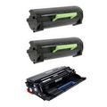 PrinterDash Compatible MICR Replacement for Dell B5460DN/B5465DNF Drum/High Yield Toner Value Combo Pack (1-Drum Unit/2-Toners) (T6J1J_2PKVB)