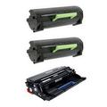 PrinterDash Compatible MICR Replacement for Dell B5465DNF Drum/Extra High Yield Toner Value Combo Pack (1-Drum Unit/2-Toners) (593-11193_2PKVB)