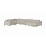 Bergamo Power Motion Extended Right Sectional Sofa Light Gray