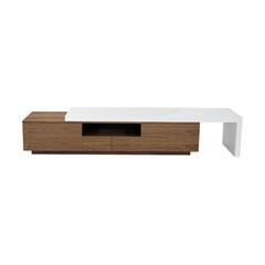 Murino Tv Stand Walnut & White Extension