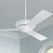42" Modern Fan Altus Gloss White Modern Ceiling Fan with Wall Control
