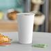 Nicole Fantini Disposable Poly Paper Hot Cups w/ Flat Tear-Back Lid For Hot/Cold Drink in White | 16 oz | Wayfair CU138-CUPS-50