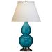 Robert Abbey 22 3/4" Bronze and Peacock Blue Ceramic Table Lamp