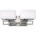 Hinkley Lanza 16 1/2" Wide Nickel and Opal Glass Bathroom Wall Light