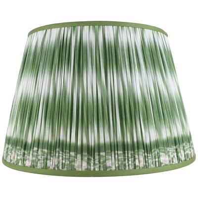 Green Ikat Print Pleated Empire Lamp Shade 10x14x1...