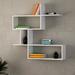 East Urban Home Laurens 6 Piece Accent Shelf w/ Adjustable Shelves Wood in White | 39.37 H x 42.2 W x 8.66 D in | Wayfair