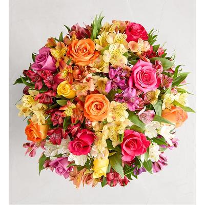 1-800-Flowers Flower Delivery Assorted Roses & Peruvian Lilies Double Bouquet Only